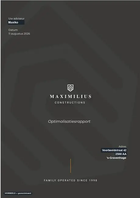 Omslag van een optimalisatierapport van Maxiko.