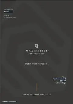 Omslag van een optimalisatierapport