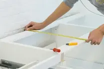 Eigen keuken geplaatst in een omgebouwde eenheid